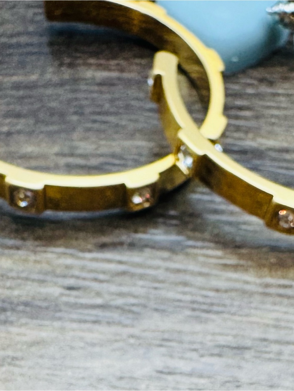 Brighton Meridian Gold Hoop Earrings with Crystal Accents-NWT - Picture 2 of 4